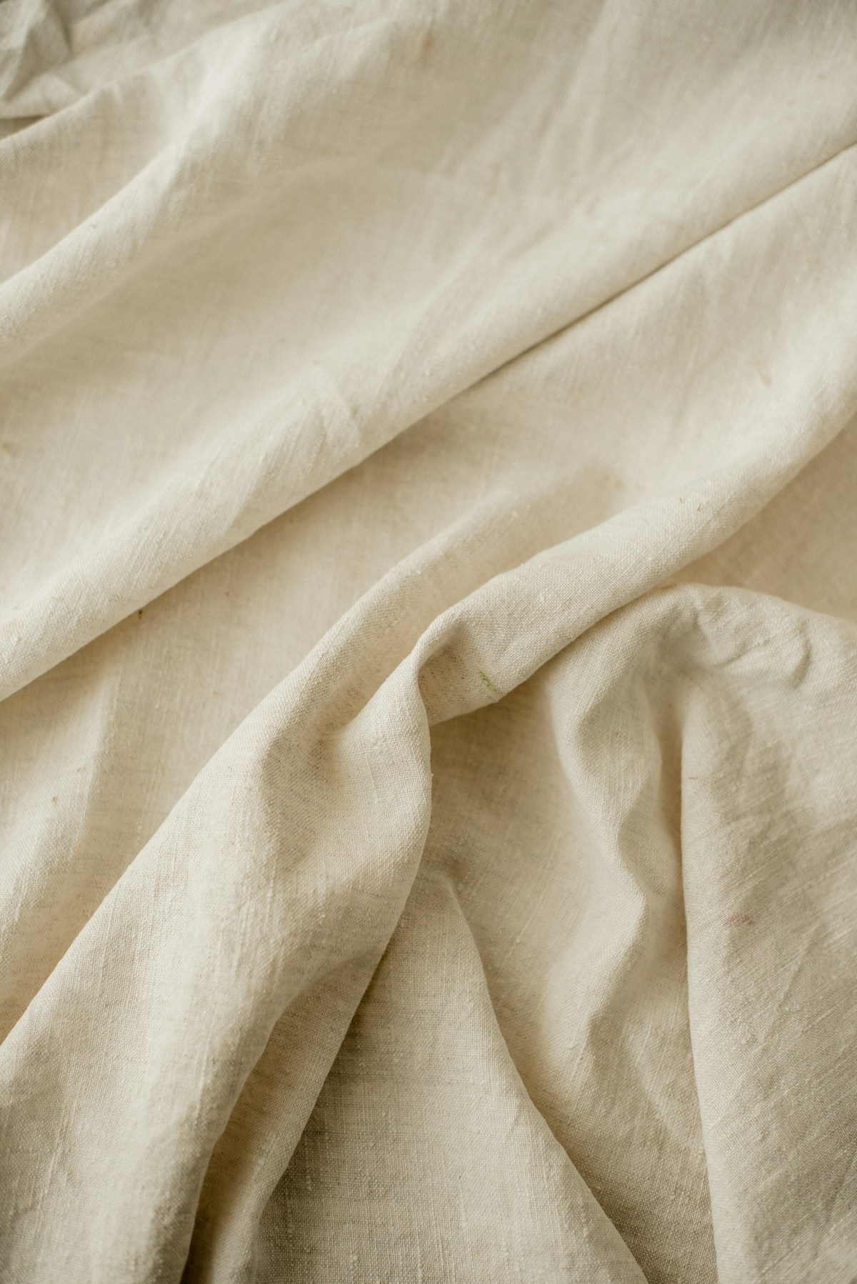 Soft oat fabric in folds